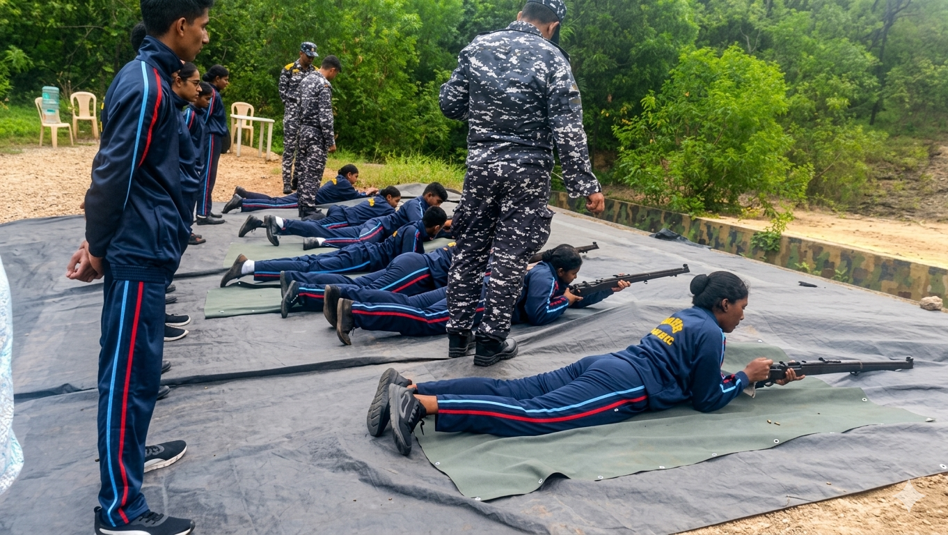15 NCC Navy cadets attended intensive firing training at 3 MTR, Margao.